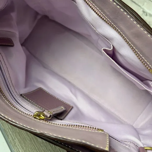 Vintage Y2k Coach Madeline Lilac Handbag Shoulder Bag 2482 - Picture 5 of 6